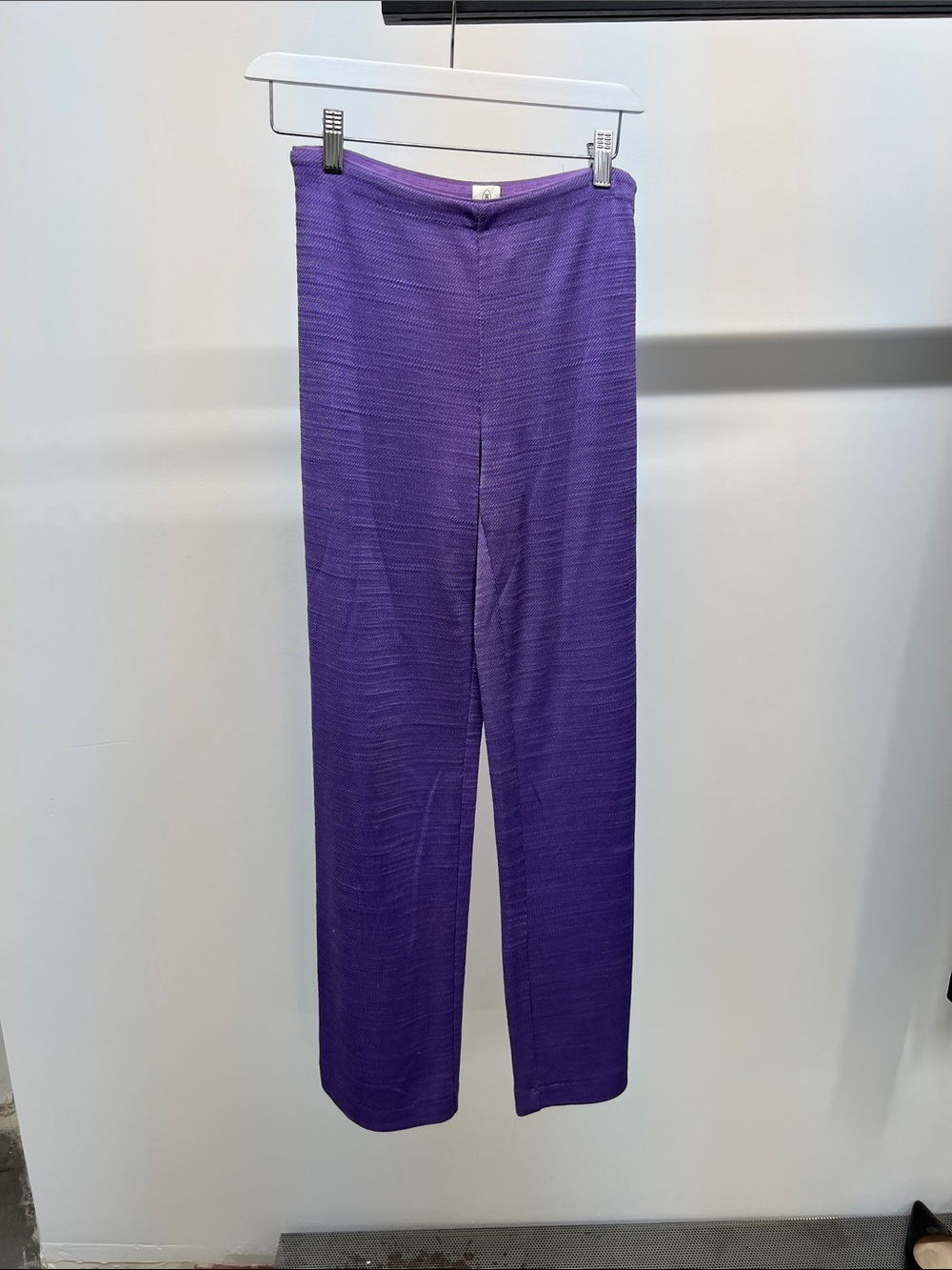 Missoni Purple Knit Wide-Leg Pants